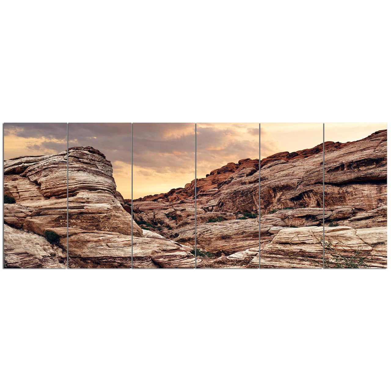 Designart - Scenic Red Rock Canyon in Nevada - Landscape Canvas Art Print